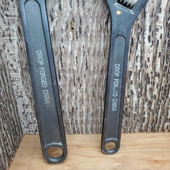 ATD 12" & 10" Heavy Duty Drop Forged Adjustable Wrenchs Lot Of 2 - Picture 6 of 6